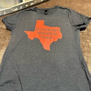 Gray Texas State Graphic T-Shirt - Size Medium